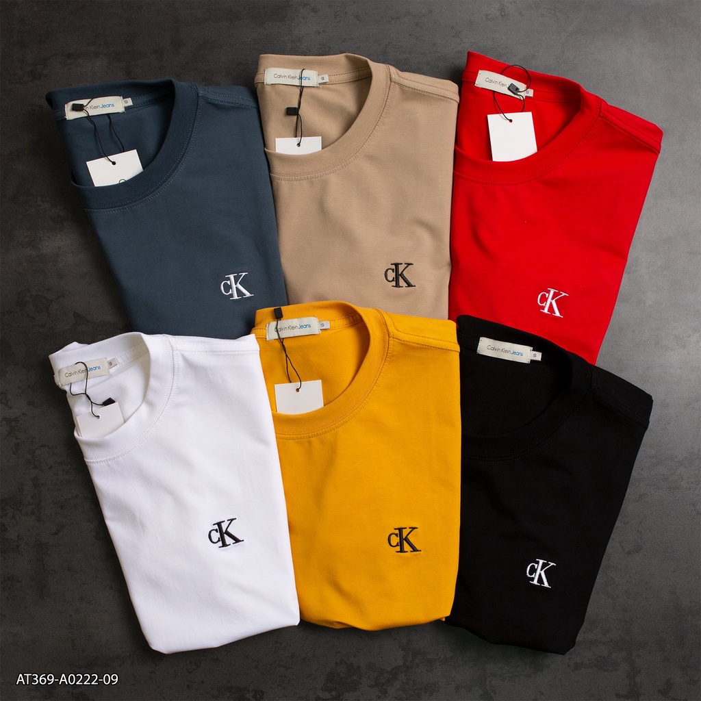Áo thun nam CK thêu logo ngực áo AT369 VNXK
