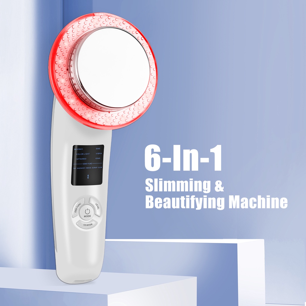 Máy Massage Cơ Thể Bằng Sóng Siêu Âm 6 Trong 1 Có Đèn LED