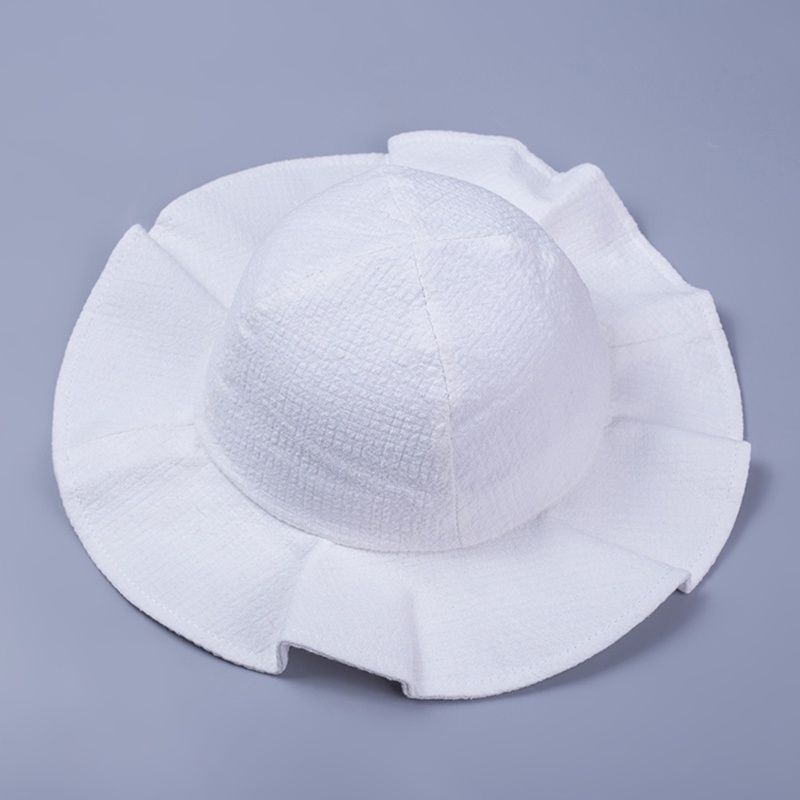 Nón Bucket Rộng Vành Chất Liệu Cotton Thời Trang Đi Biển Mùa Hè Cho Bé Gái