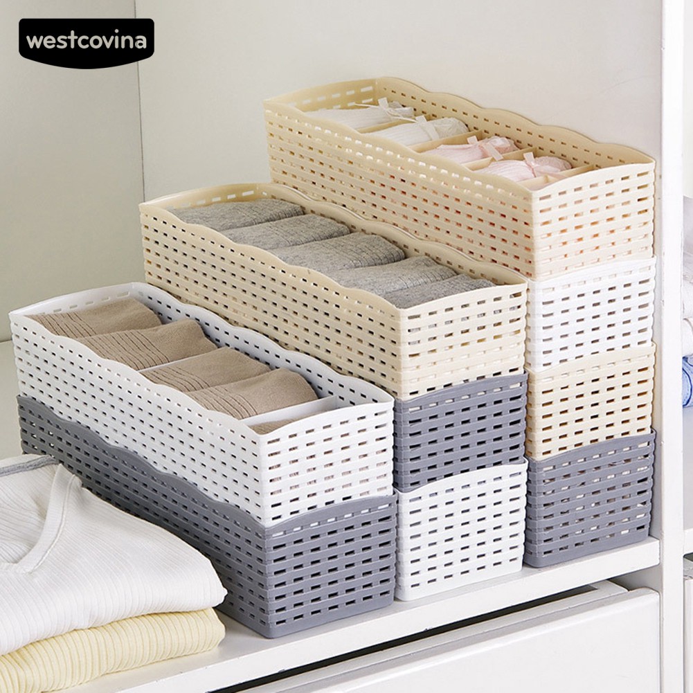 Giỏ Đựng Vớ / Đồ Lót 5 Ngăn Bỏ Ngăn Kéo Tiện Lợi