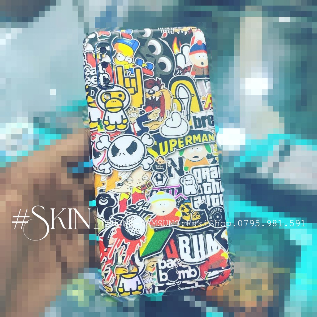 Tấm dán Skin FULL VIỀN |SM02| Dành Cho 12 Pro Max 11 Pro max X XS XR XSMAX 6Plus 7Plus 8Plus ip5 ip6 ip7 ip8