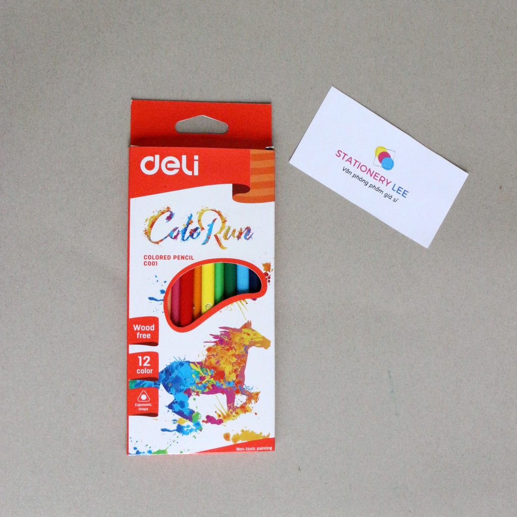 Bút chì màu (hộp giấy) Deli - 12 màu/18 màu - 1 hộp - EC00300/EC00310