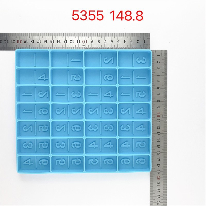 Khuôn Silicone Làm Trang Sức Hình Quân Bài Domino