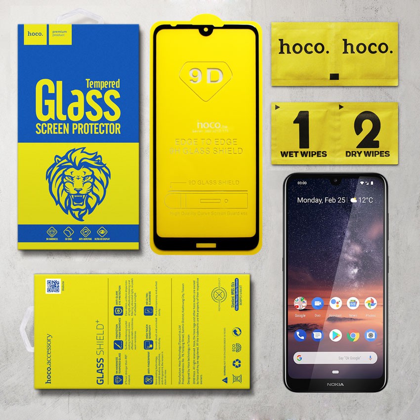 Cường lực Nokia 3.2 hiệu Hoco.tw Full LCD đen