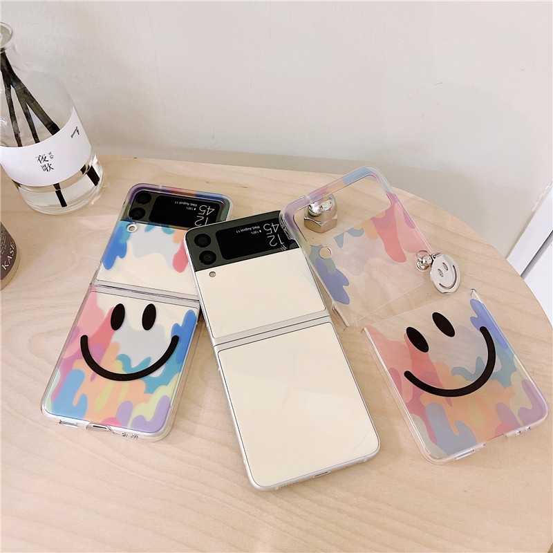 Ốp Điện Thoại PC Cứng Họa Tiết Cầu Vồng Hoạt Hình Cho Samsung Galaxy Z Flip 3 4 Z Flip3 ZFlip3 ZFlip 4 5G