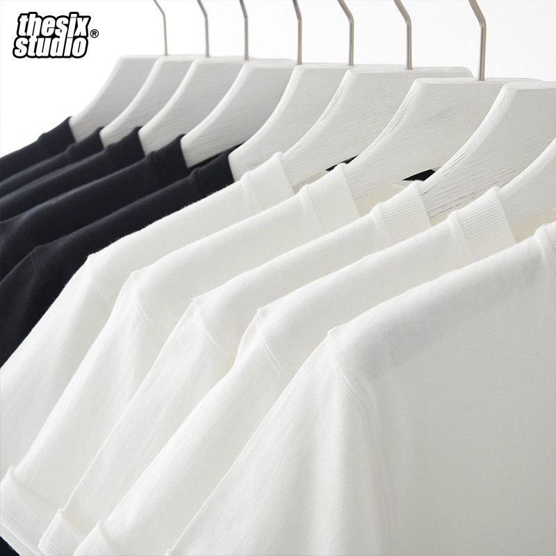 Áo thun trắng trơn - áo thun đen trơn unisex basic Thesix brand | BigBuy360 - bigbuy360.vn