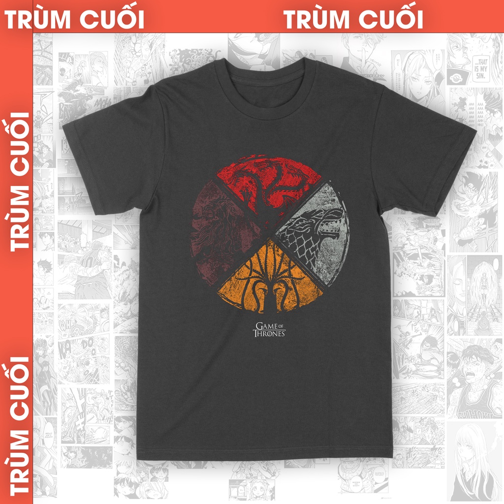 Áo thun Game of Thrones Unisex TSHIRT-HOLIC Anime, Cotton 100% 2 màu nam nữ 0039
