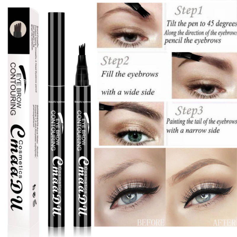 4 Head Makeup Eyebrow Enhancers 5 Colors High-end Automatic Matte Eyebrow Pencil Waterproof | BigBuy360 - bigbuy360.vn