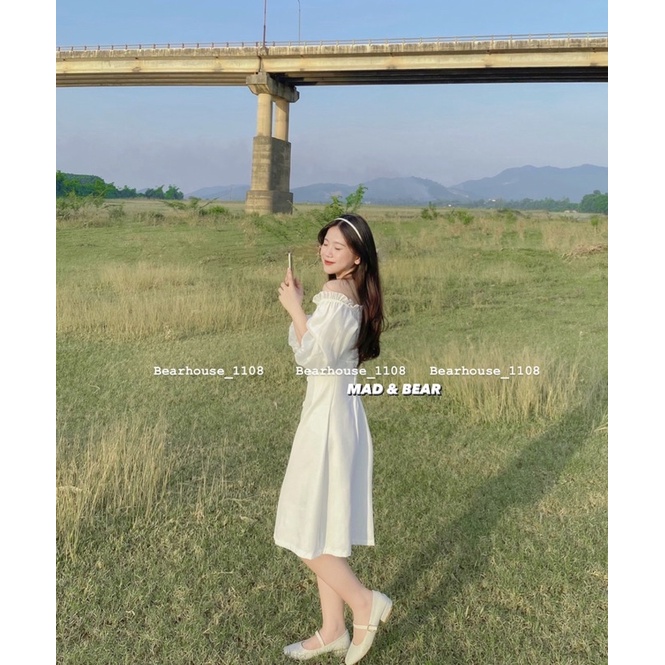 ] 🌱 VÁY- ĐẦM TRẮNG TRỄ VAI TRƠN CÚC BỌC H.N 🌱 VÁY TRẮNG HỞ VAI ĐẸP | BigBuy360 - bigbuy360.vn