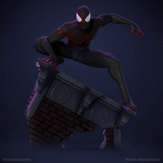 (In 3D) File in 3D mô hình Amazing Spider Man – Miles Morales – Marvel