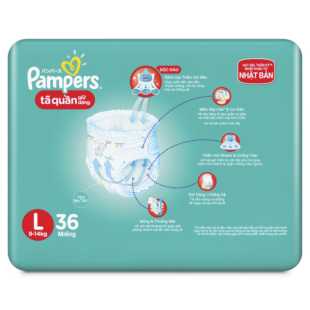 [MKB gift] - Tã quần Pampers L36