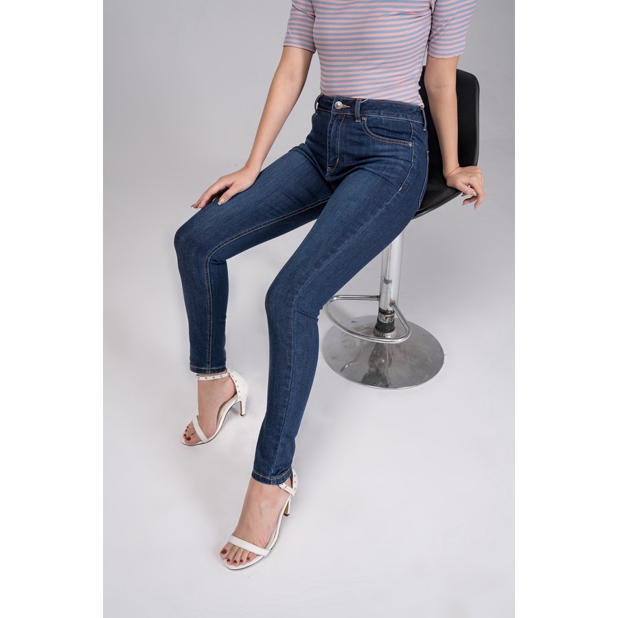 Quần jean nữ chính hãng YODY dáng ôm trơn co giãn tốt mềm mại- QJN3102