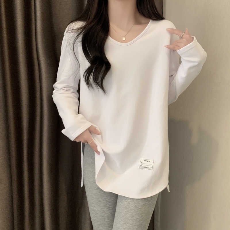 ZHELIHANGFEI Áo Thun Tay Dài Form Rộng Kiểu Dáng Hợp Thời Trang