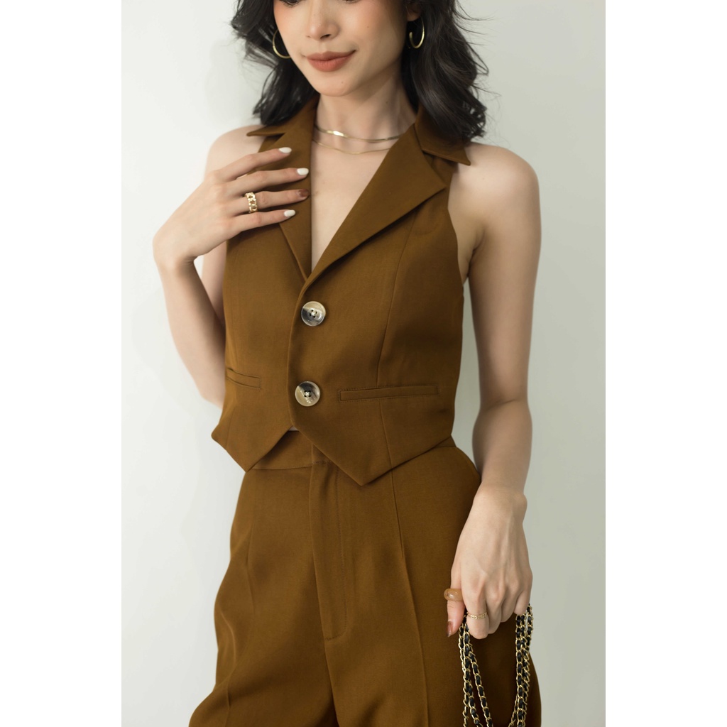 Áo vest gile nữ croptop - Moka top - GOÛT DE JUN