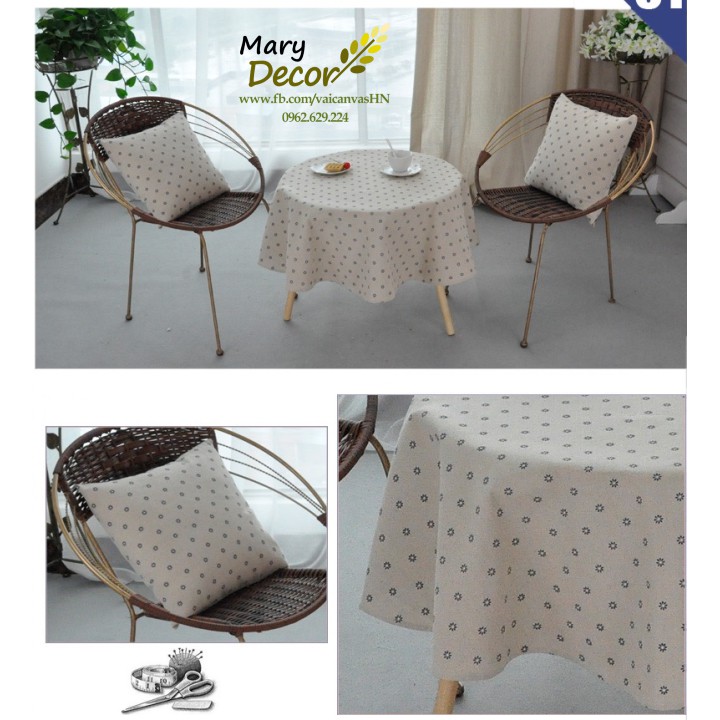 Gối tựa sofa Mary Décor - họa tiết Hoa bi G-A07