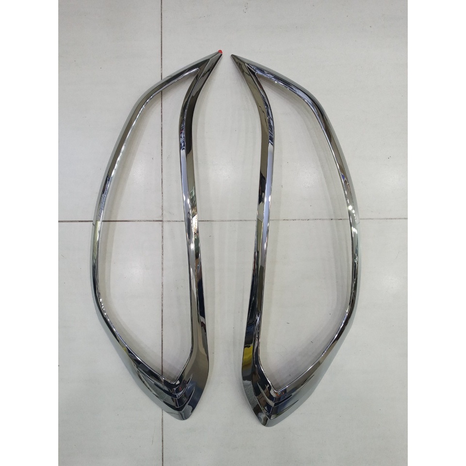 Ốp viền đèn pha, hậu xe Huyndai I10 2022+ mạ crom cao cấp, sáng bóng