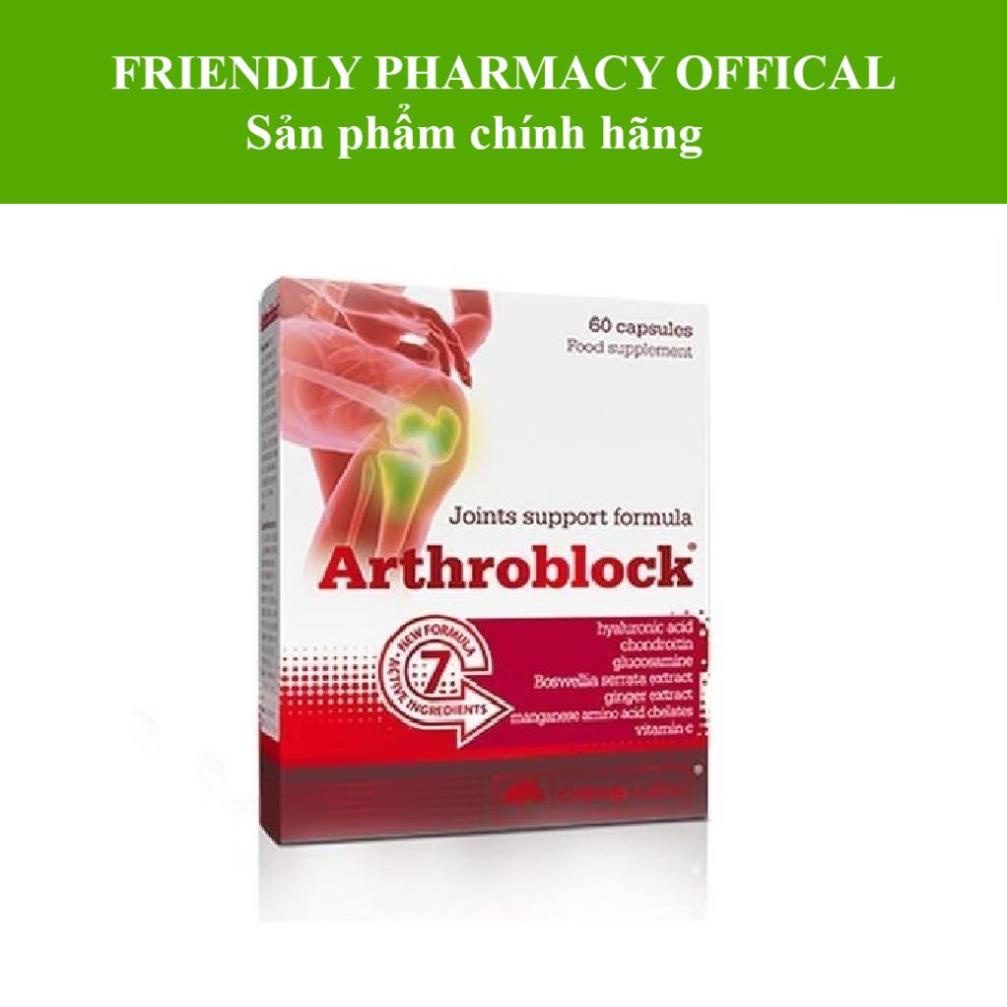ARTHROBLOCK – Hỗ trợ giảm viêm khớp, giảm đau xương khớp, tăng dịch nhầy khớp, tái tạo sụn khớp (60 viên)