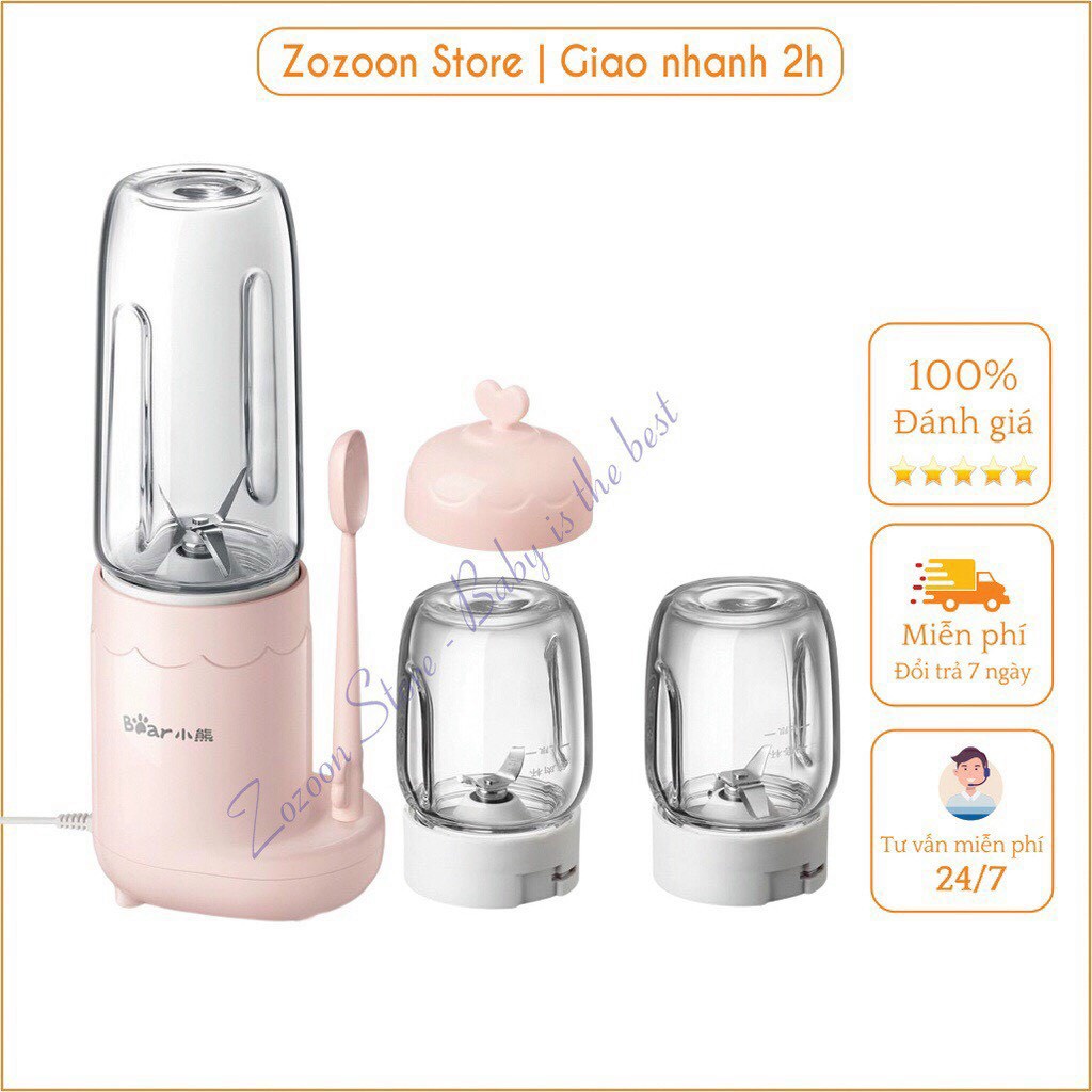 Máy xay ăn dặm bear BÁN HÒA VỐN LẤY ĐÁNH GIÁMÁY XAY 3 CỐI BEAR LLJ-C04J1