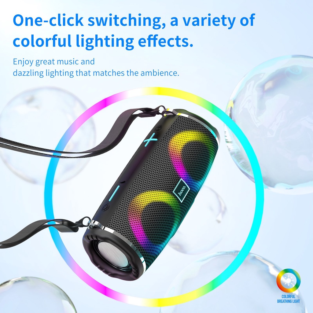 Loa Bluetooth Hoco HC12 Âm Thanh Cực Hay Tích Hợp Đèn LED Sống Động, Thiết Kế Cực Đẹp, Độ Bền Cực Cao. Bảo Hành 12 Tháng