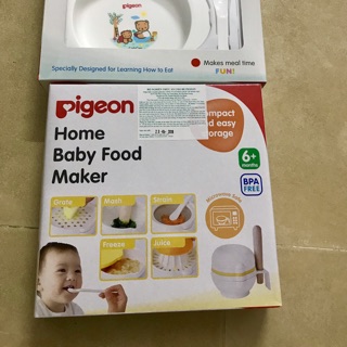 Chính hãng - bộ chế biến ăn dặm Pigeon, bộ nghiền thức ăn cho bé