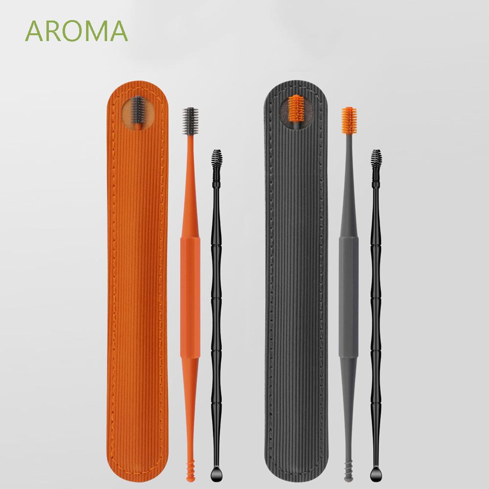 [Hàng mới về] Dụng cụ làm sạch ráy tai bằng PP silicone 2 đầu xoay 360 độ tiện dụng cho nam nữ