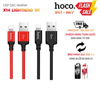 Cáp sạc nhanh Hoco X14 Lightning dành cho Iphone, Ipad