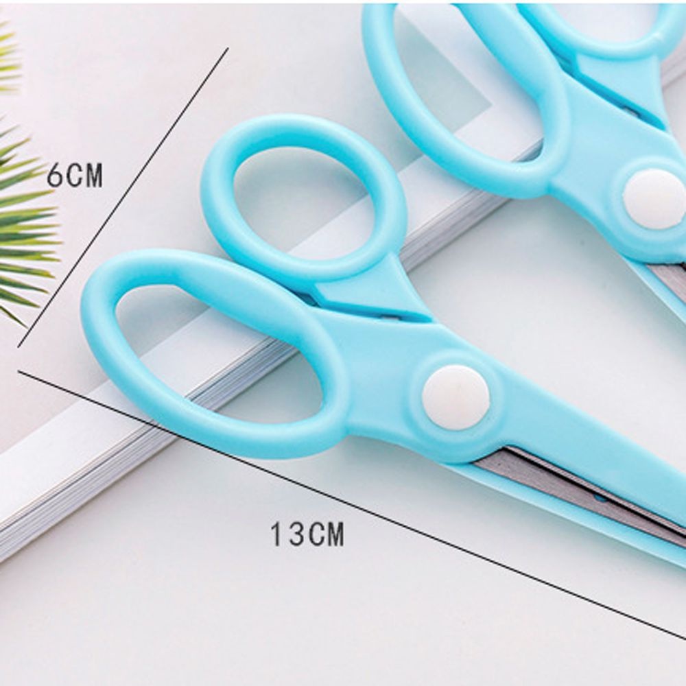 Kéo Nhựa Cắt Giấy Thủ Công Đầu Tròn Đa Năng An Toàn Cho Bé