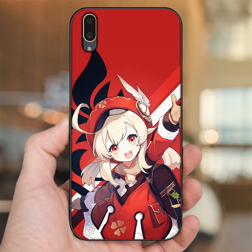 Ốp lưng Vivo V11 viền đen in hình Klee Genshin Impact