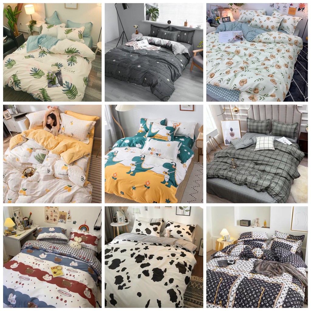 Bộ Chăn Ga Gối Cotton Poly Mẫu Bổ Sung Đẹp Nhất Đủ Kích Thước Có Sẵn