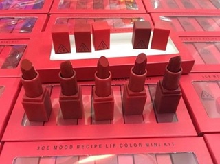 Set son 5 màu tone đỏ size mini