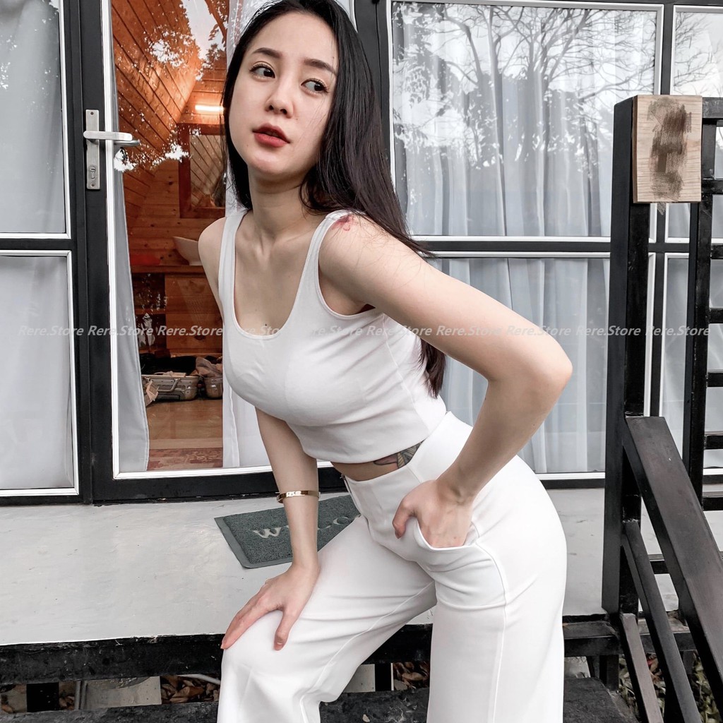 Quần Suông Ống Sớ Khóa Zip Giữa Nữ - Rere.Store [FREESHIP] - Culottes cạp cao ống rộng 3 màu Ulzzang | BigBuy360 - bigbuy360.vn
