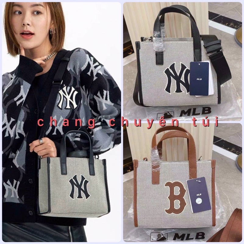 Túi Tote Mlb ny basic dáng vuông hàng đẹp (clip thật)