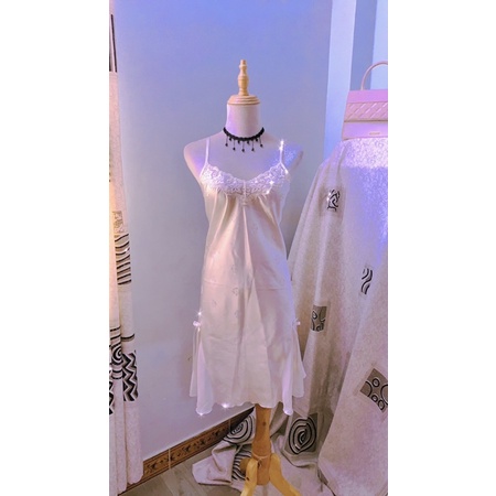 đầm ngủ tiểu thư satin lụa