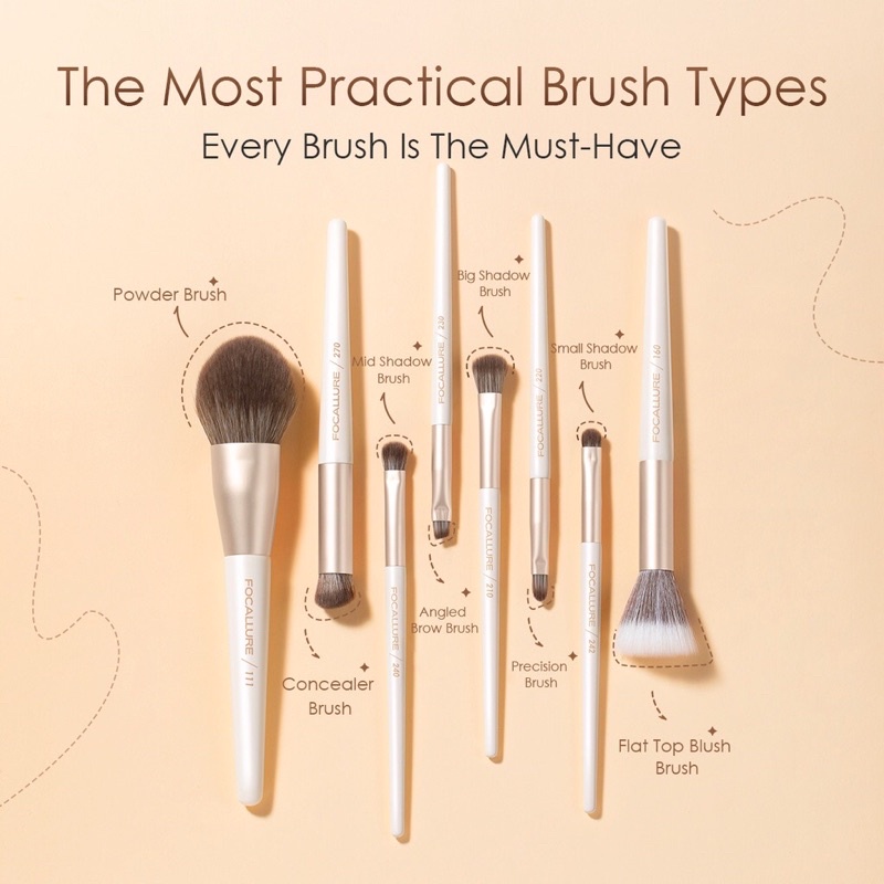 😈SĂN SALE😈Cọ Make Up FOCALLURE Lông Mềm Mại, Độ Chính Xác Cao - Logod.m