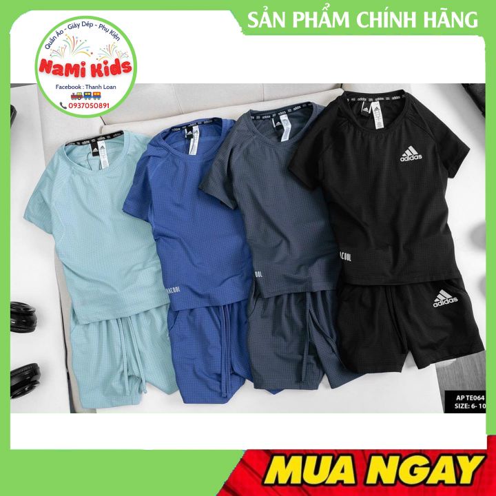 Đồ Bộ Bé Trai⭐️SIÊU ĐẸP ⭐️ Set Bộ Thể Thao Adidas Nhập QC Cao Cấp Chất Lỗ Thông Hơi Mềm Siêu Mát Cho Bé Từ 15 - 30kg