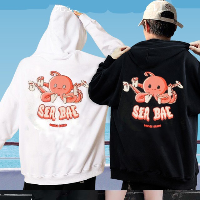 Áo hoodie sweater nỉ sea bae bạch tuộc form rộng unisex freeship toàn quốc M148 | BigBuy360 - bigbuy360.vn