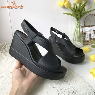 Sandal Cross Nữ Brooklyn High Wedge Cao 9 cm Màu Đen