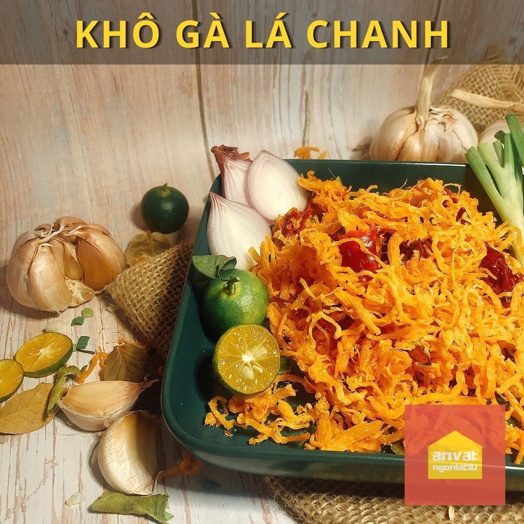 500g KHÔ GÀ LÁ CHANH XÉ SỢI LOẠI 1 ĐẬM VỊ THƠM NGON