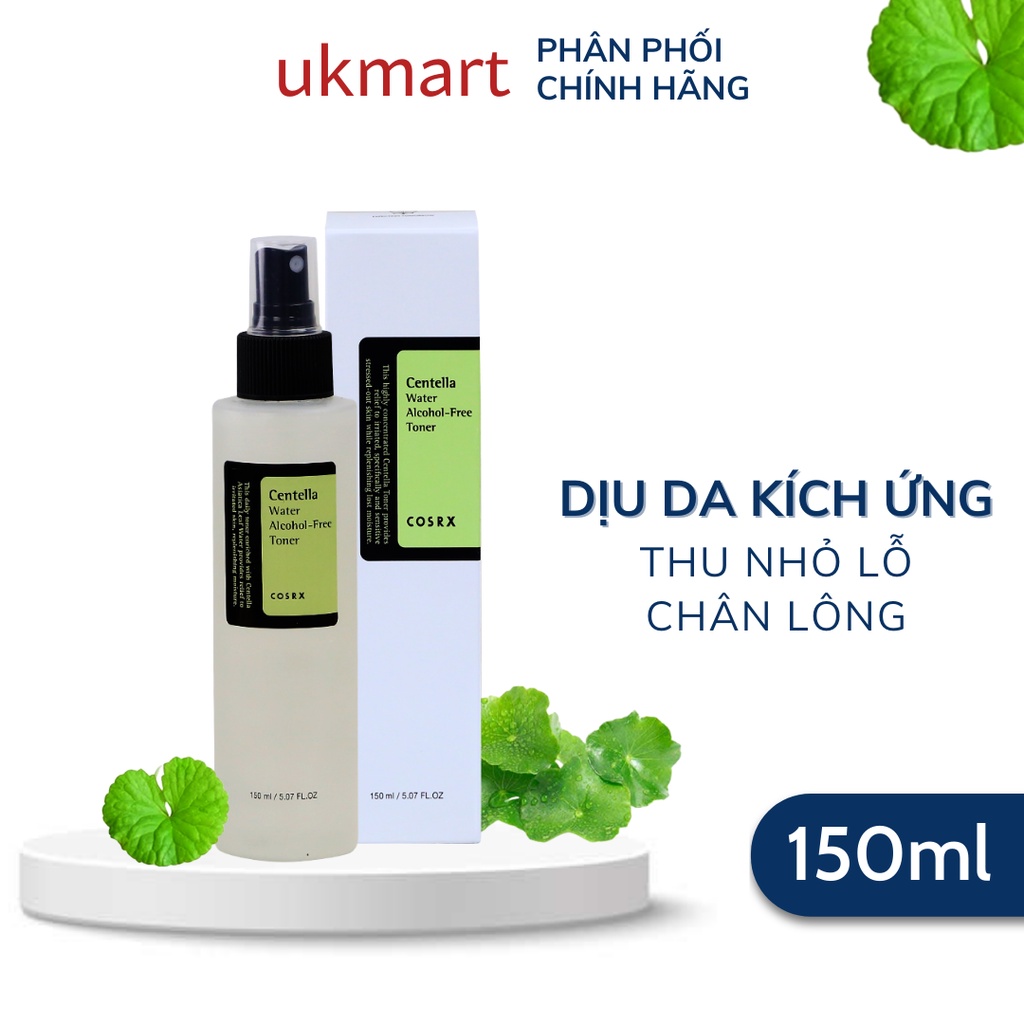 Nước Hoa Hồng Cosrx AHA BHA Clarifying Treatment, Centella Water Acohol Free Toner 150ml