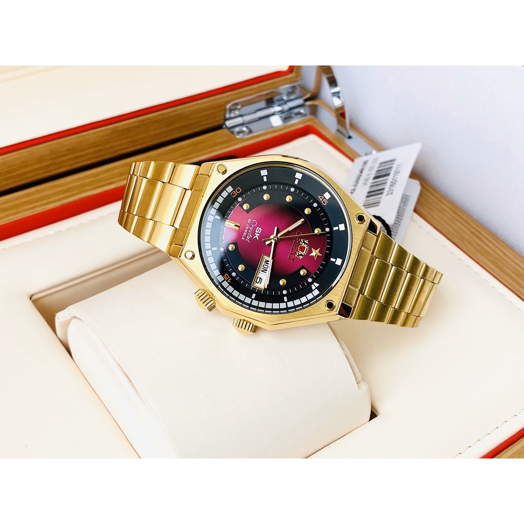 Đồng Hồ Nam Orient SK Edition 2022 RA-AA0B04R19B Automatic Dây Sắt Vàng Mặt Đỏ