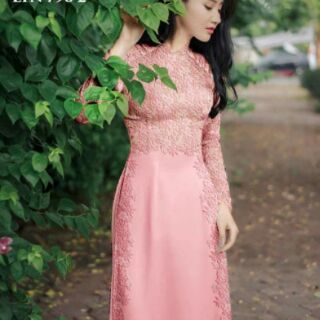 Vải áo dài giả ren