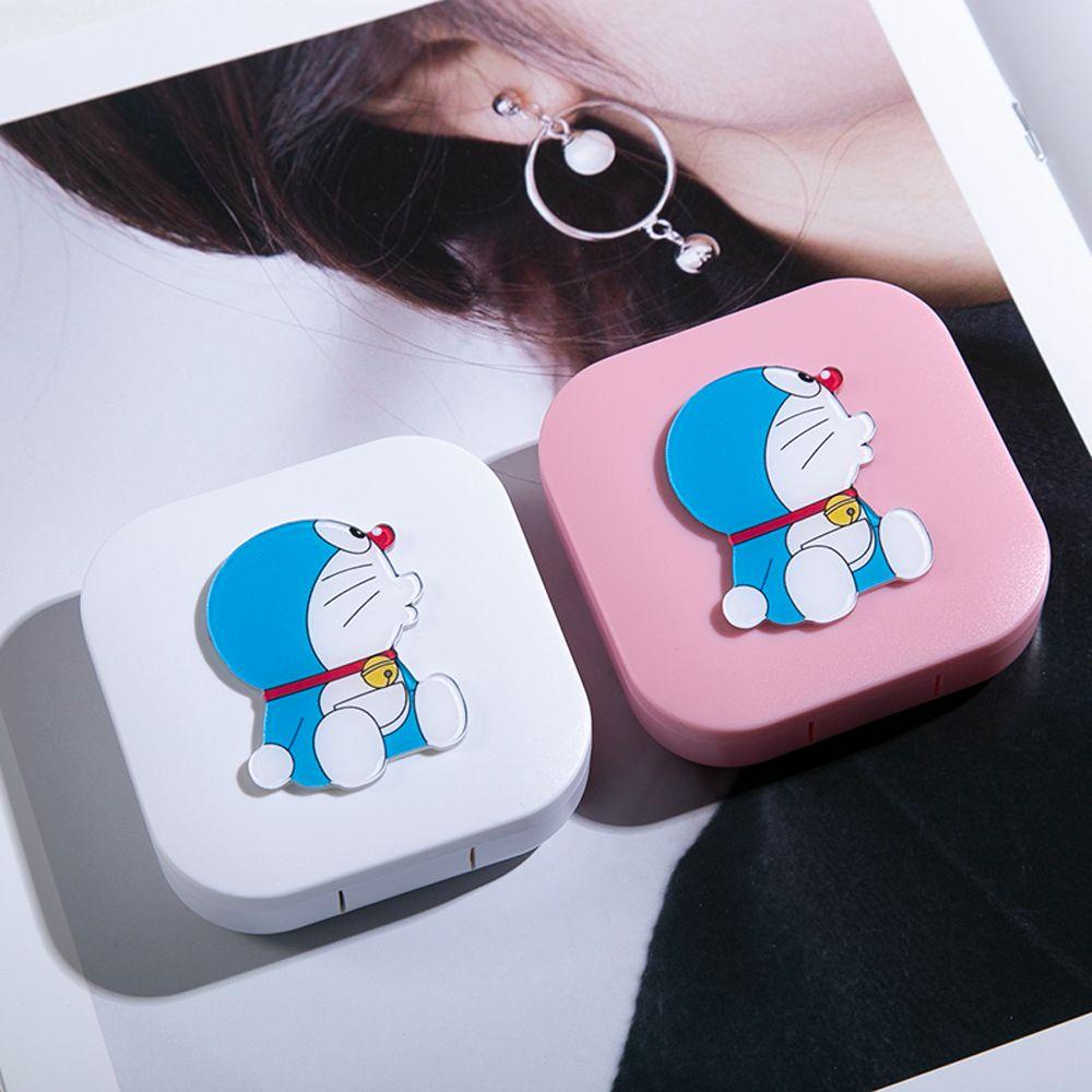 Hộp Nhựa Đựng Kính Áp Tròng WMES15H Kèm Gương Tiện Dụng Mang Theo Du Lịch