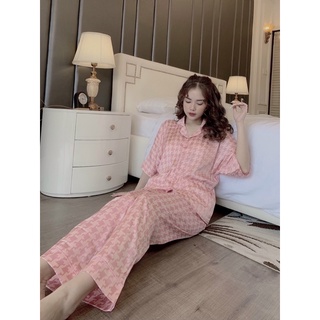 [Clip thật]Đồ bộ nữ Pijama lụa Mango cánh dơi