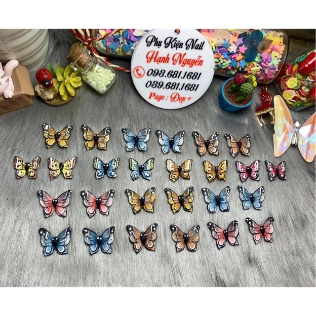 Bướm Bột Nổi trang trí móng Nail 15.000/con. Set 2 con 30.000