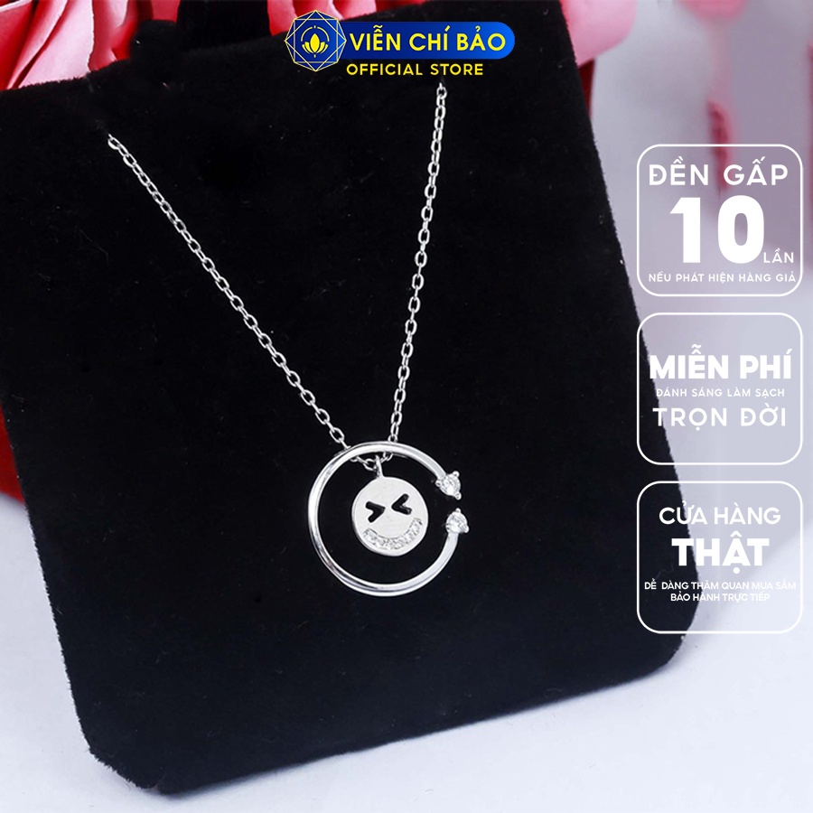 Vòng cổ bạc nữ họa tiết Icon Smile chất liệu bạc 925 thời trang phụ kiện trang sức nữ thương hiệu Viễn Chí Bảo D400050