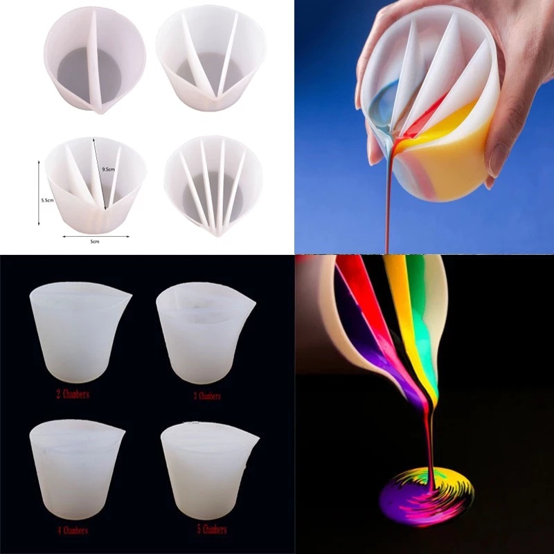 Cốc Trộn Bằng Silicone Nhiều Màu Sắc DIY