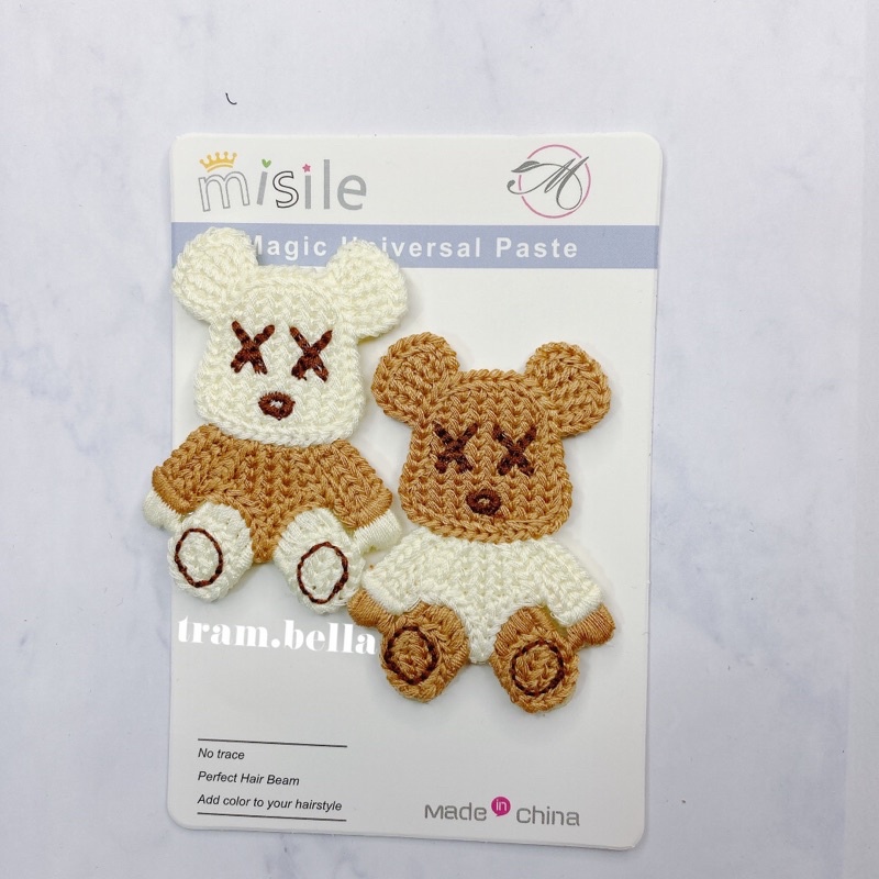 Set 2 miếng dán tóc tự dính dễ thương