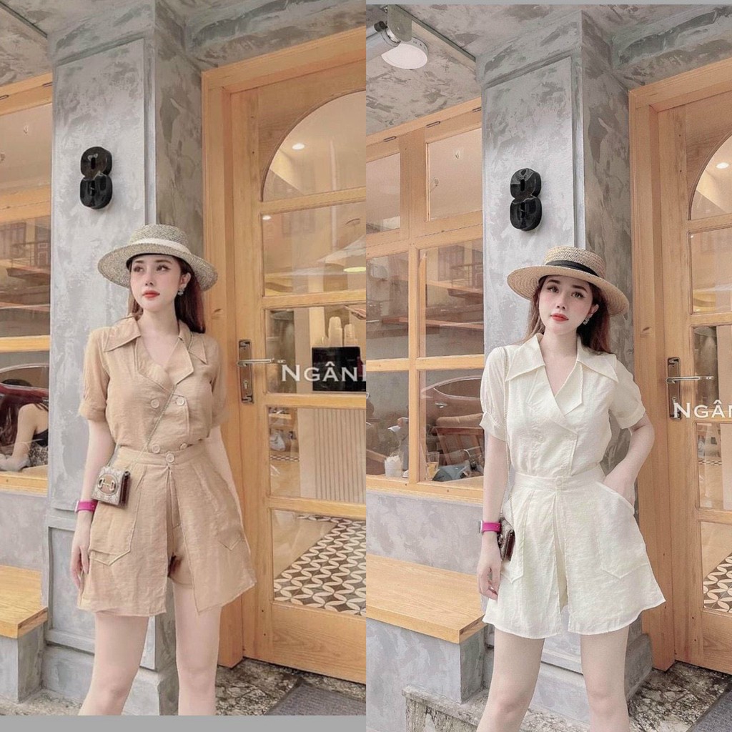 Set Vest Sơ Mi 2 Hàng Cúc