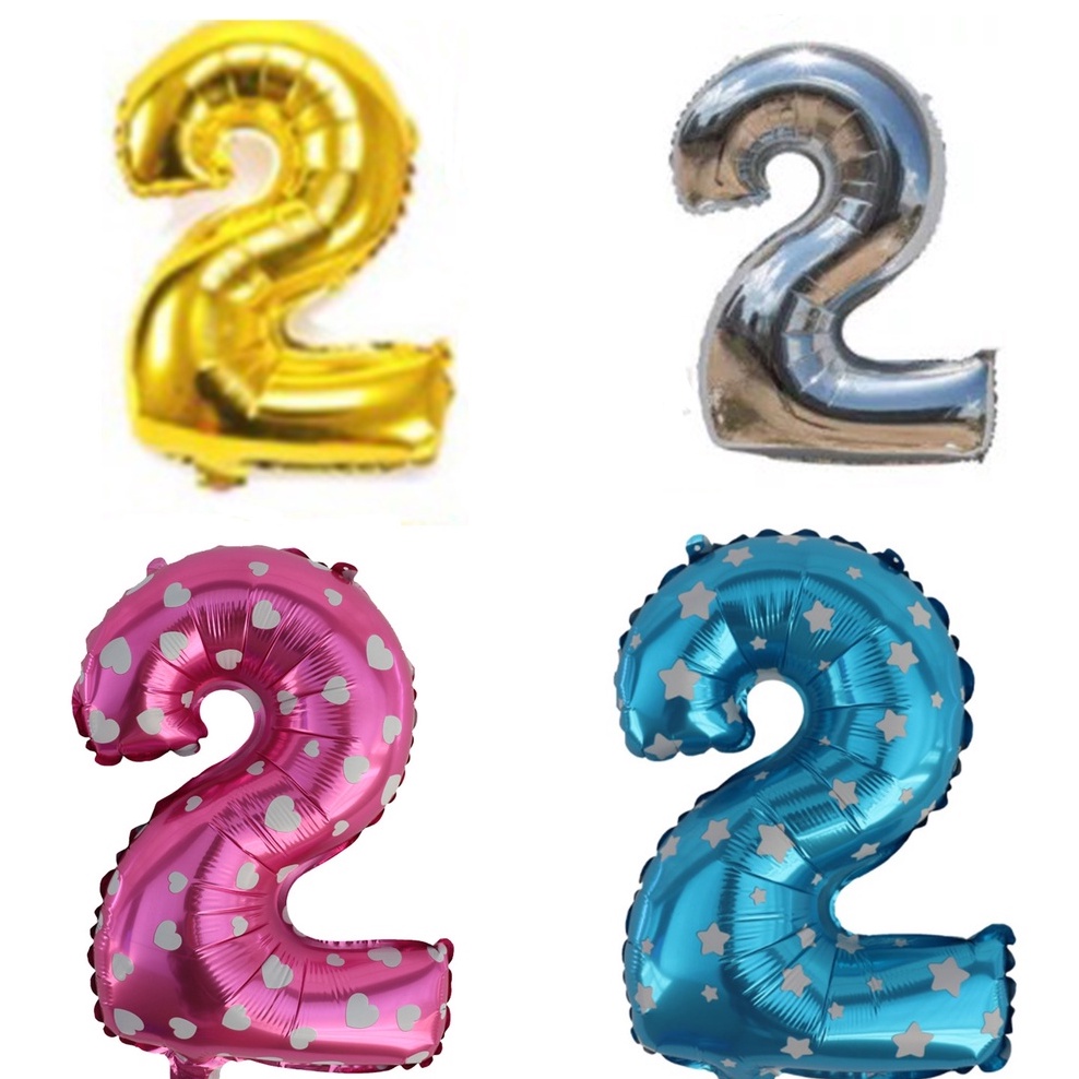 Bóng Số 2 Cỡ To 70cm Nhiều Màu trang trí sinh nhật