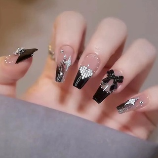 Bộ nail 24 móng giả 💖beauty nail 💖 có đính đá trái tim